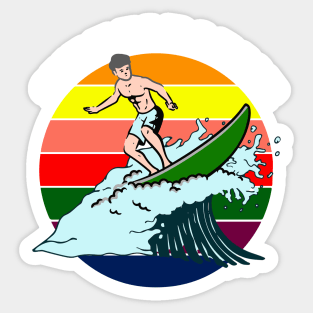 Surfing Paradise Sticker